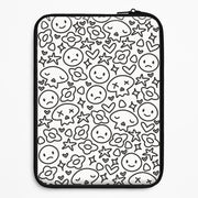 White Skulls - Skate Aesthetic  Laptop Sleeve 1