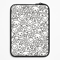 White Skulls - Skate Aesthetic  Laptop Sleeve