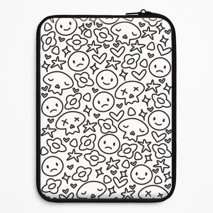 White Skulls - Skate Aesthetic  Universal Laptop Sleeve
