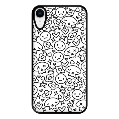 White Skulls - Skate Aesthetic  Phone Case for iPhone XR