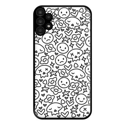 White Skulls - Skate Aesthetic  Phone Case for Galaxy A13