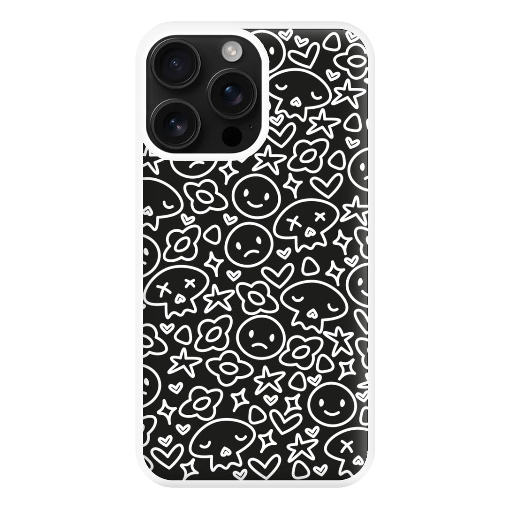 Black Skulls - Skate Aesthetic  Phone Case