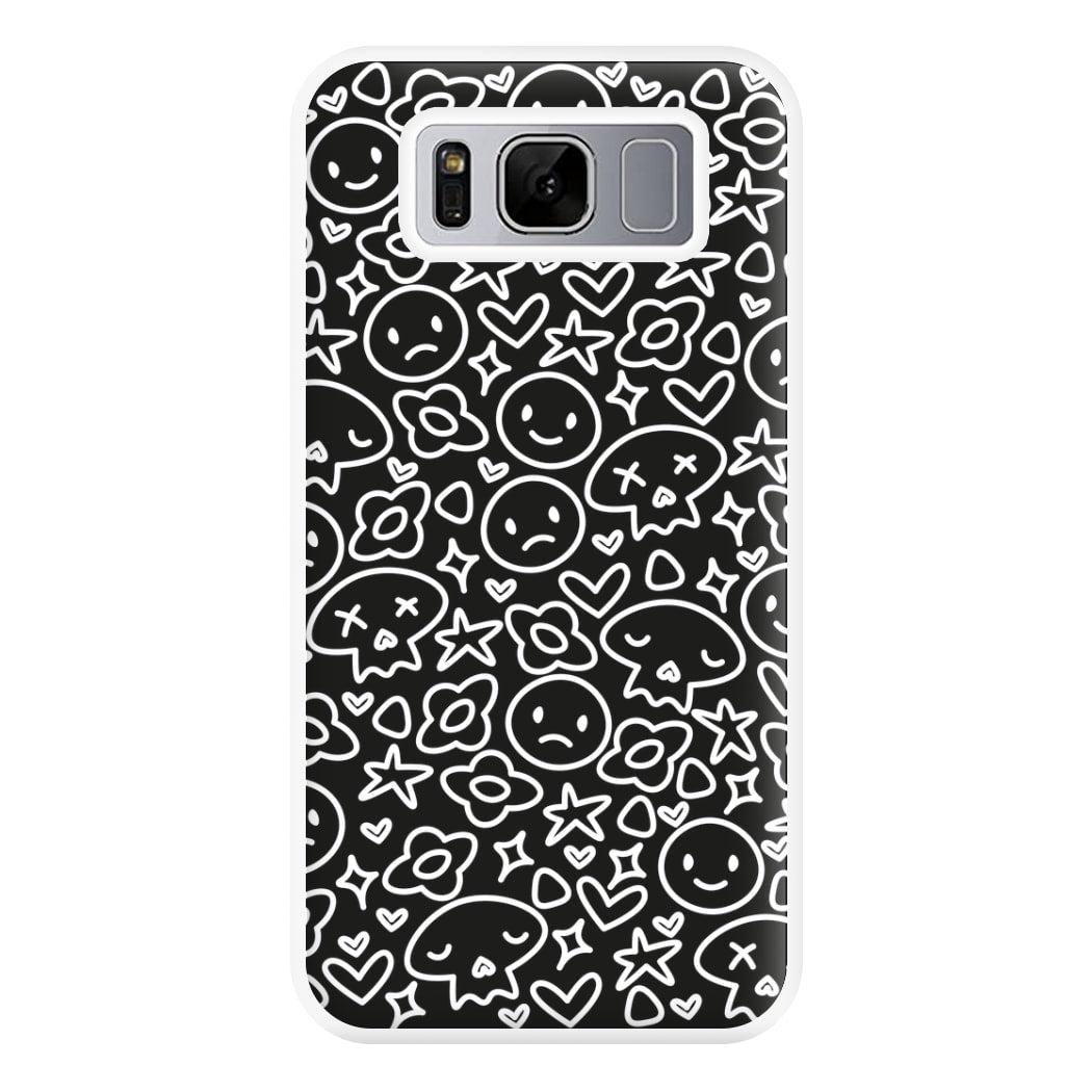 Black Skulls - Skate Aesthetic  Phone Case for Galaxy S8 Plus