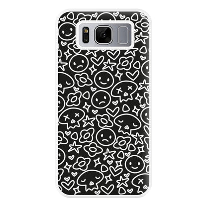 Black Skulls - Skate Aesthetic  Phone Case for Galaxy S8 Plus