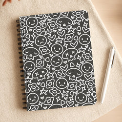 Black Skulls - Skate Aesthetic  Notepad
