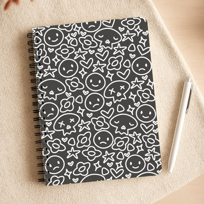 Black Skulls - Skate Aesthetic  Notepad