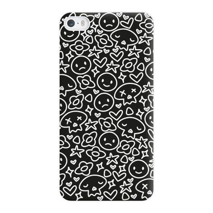 Black Skulls - Skate Aesthetic  Phone Case for iPhone 5 / 5s / SE 2016