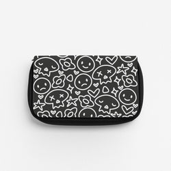 Black Skulls - Skate Aesthetic  Pencil Case