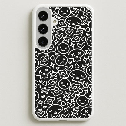 Black Skulls - Skate Aesthetic Phone Case for Galaxy S25FE