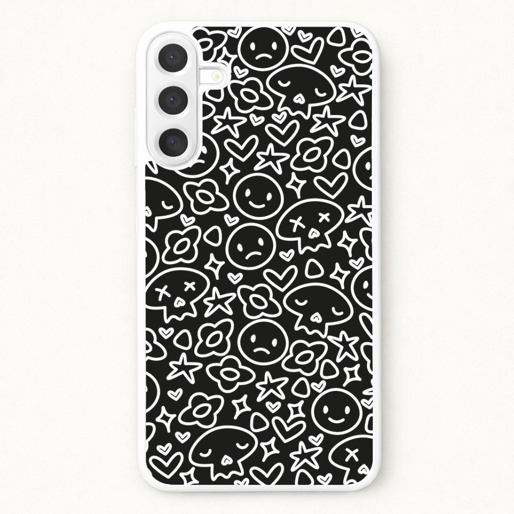 Black Skulls - Skate Aesthetic Phone Case for Galaxy A57
