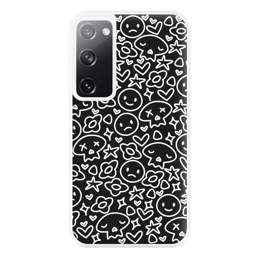 Black Skulls - Skate Aesthetic  Phone Case for Galaxy S20