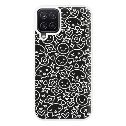 Black Skulls - Skate Aesthetic  Phone Case for Galaxy A12