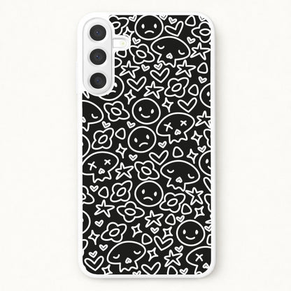 Black Skulls - Skate Aesthetic Phone Case for Galaxy A17
