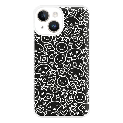 Black Skulls - Skate Aesthetic  Phone Case for iPhone 14