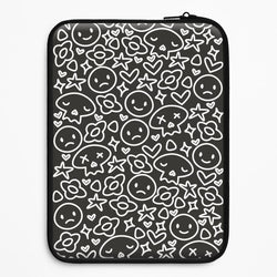 Black Skulls - Skate Aesthetic  Universal Laptop Sleeve