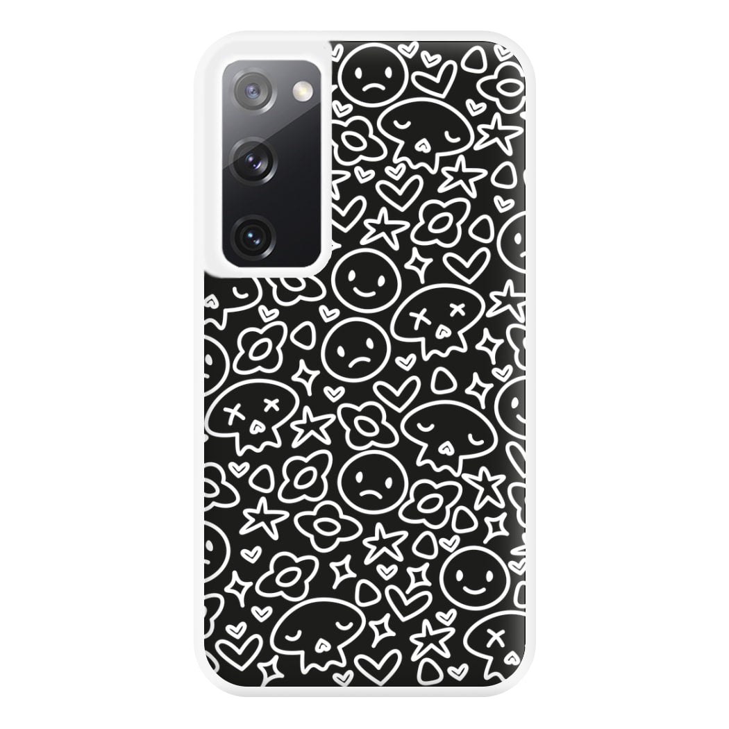 Black Skulls - Skate Aesthetic  Phone Case for Galaxy S20FE