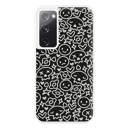 Black Skulls - Skate Aesthetic  Phone Case for Galaxy S20FE