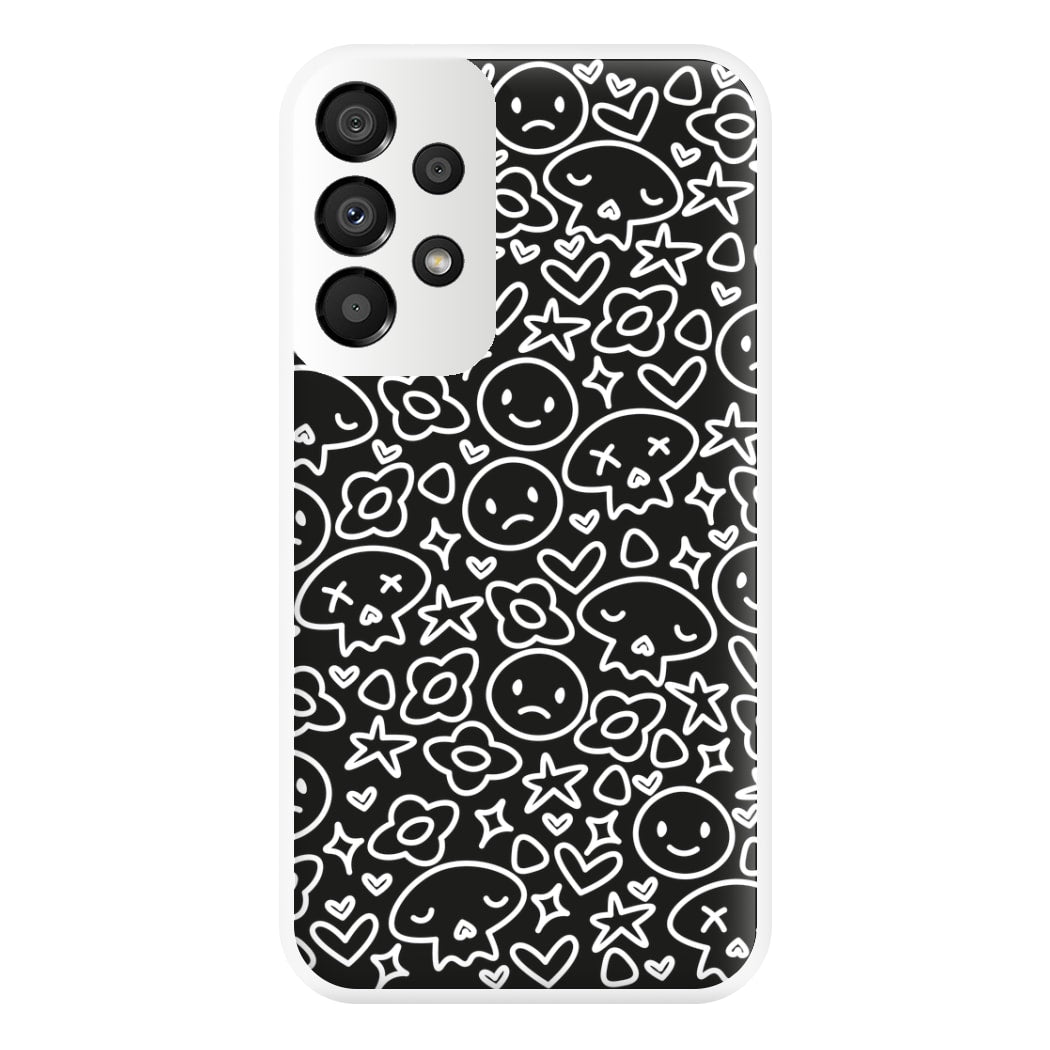 Black Skulls - Skate Aesthetic  Phone Case for Galaxy A33