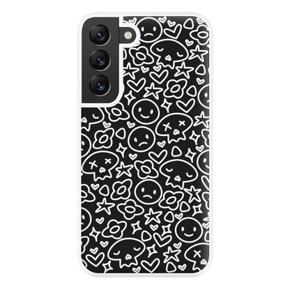 Black Skulls - Skate Aesthetic  Phone Case for Galaxy S22 Plus