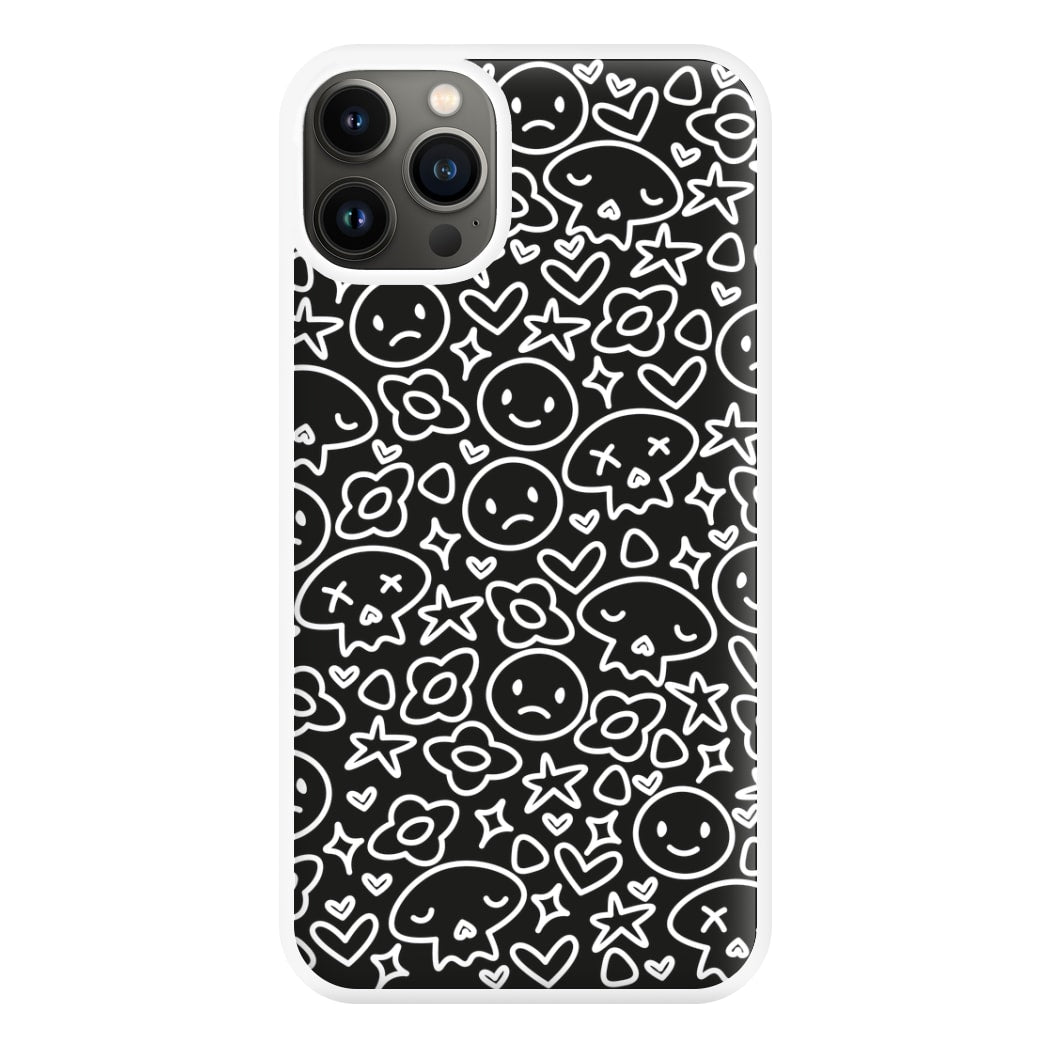 Black Skulls - Skate Aesthetic  Phone Case for iPhone 13