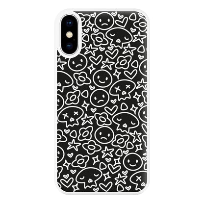 Black Skulls - Skate Aesthetic  Phone Case for iPhone XS Max