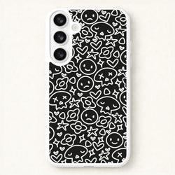 Black Skulls - Skate Aesthetic Phone Case for Galaxy S26