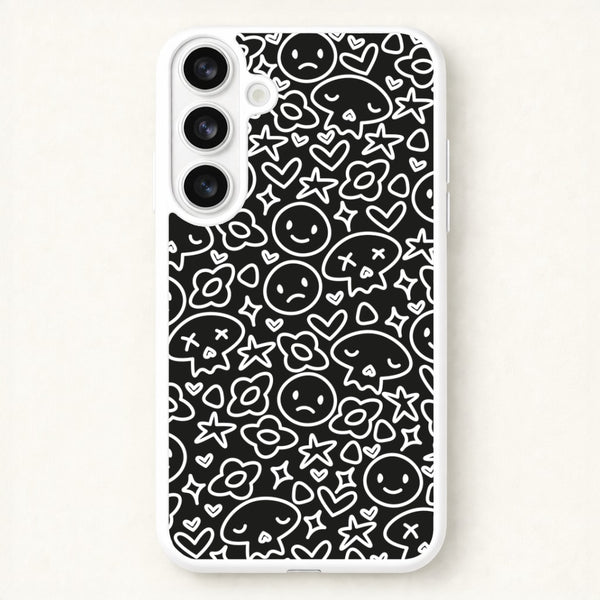 Black Skulls - Skate Aesthetic Phone Case for Galaxy S26