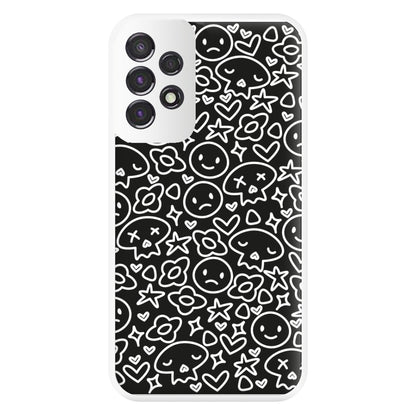 Black Skulls - Skate Aesthetic  Phone Case for Galaxy A53