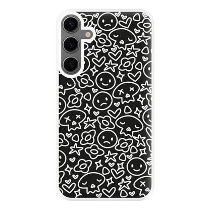 Black Skulls - Skate Aesthetic  Phone Case for Galaxy S24FE