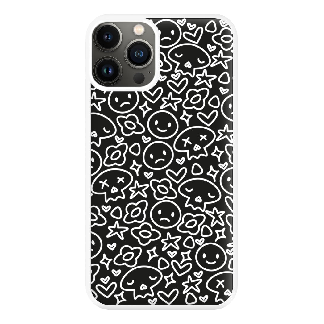 Black Skulls - Skate Aesthetic  Phone Case for iPhone 11 Pro Max