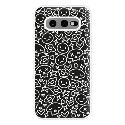 Black Skulls - Skate Aesthetic  Phone Case for Galaxy S10e