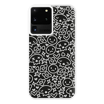 Black Skulls - Skate Aesthetic  Phone Case for Galaxy S20 Ultra