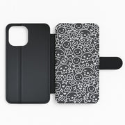 Black Skulls - Skate Aesthetic Flip / Wallet Phone Case 2