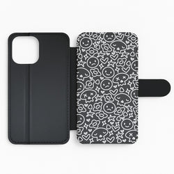 Black Skulls - Skate Aesthetic  Flip Phone Case
