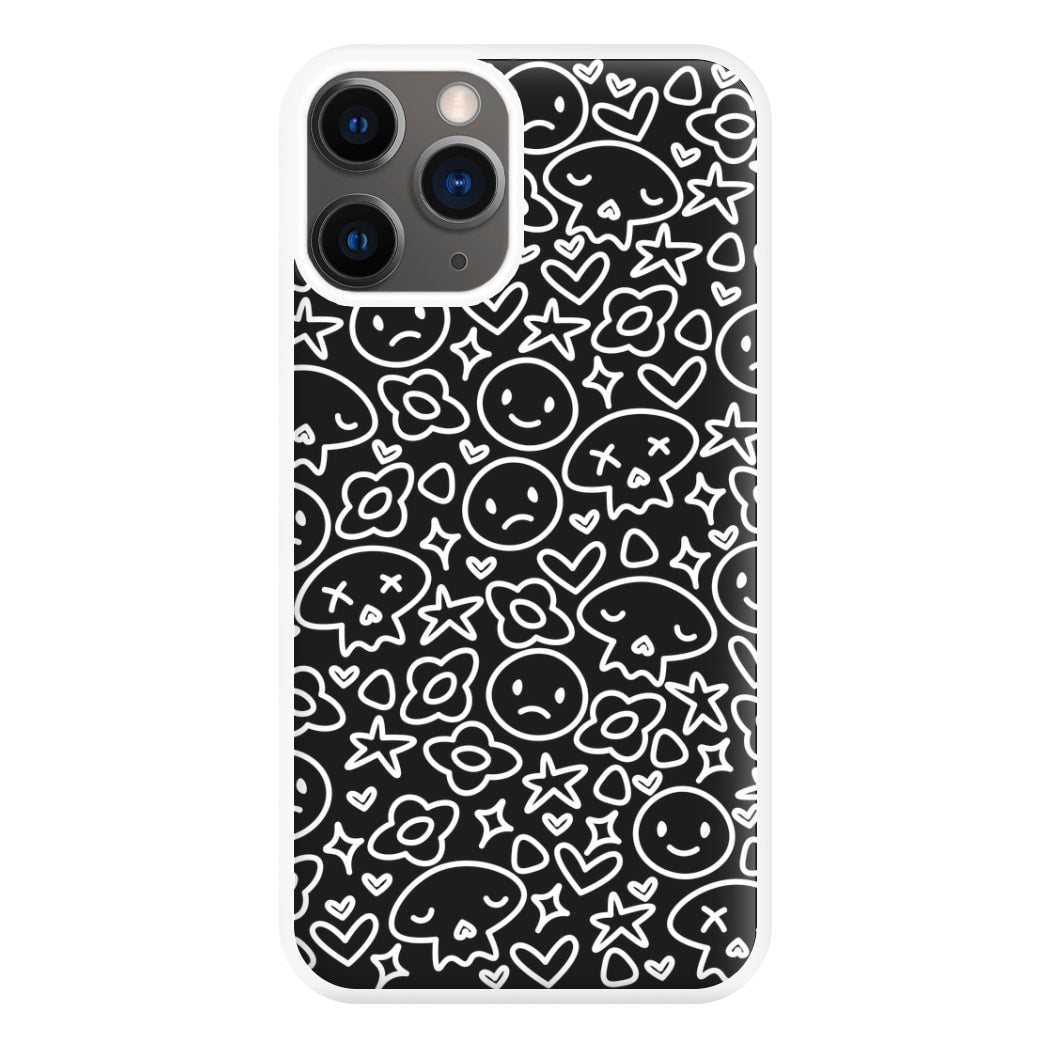 Black Skulls - Skate Aesthetic  Phone Case for iPhone 12 Pro Max