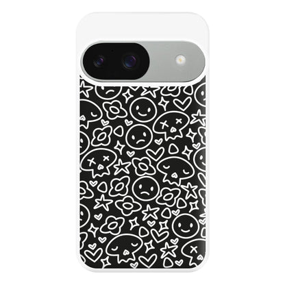 Black Skulls - Skate Aesthetic  Phone Case for Google Pixel 9 / 9 Pro