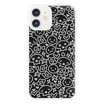 Black Skulls - Skate Aesthetic  Phone Case for iPhone 12 / 12 Pro