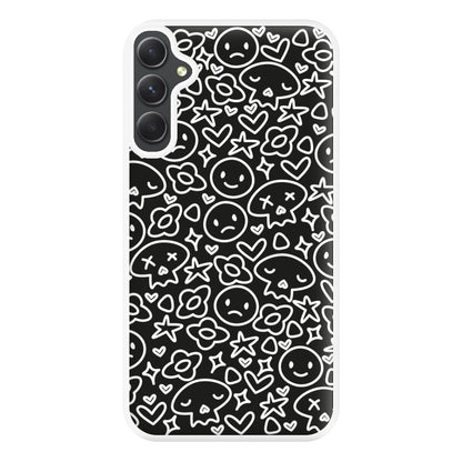 Black Skulls - Skate Aesthetic  Phone Case for Galaxy A34