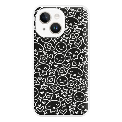 Black Skulls - Skate Aesthetic  Phone Case for iPhone 14 Plus