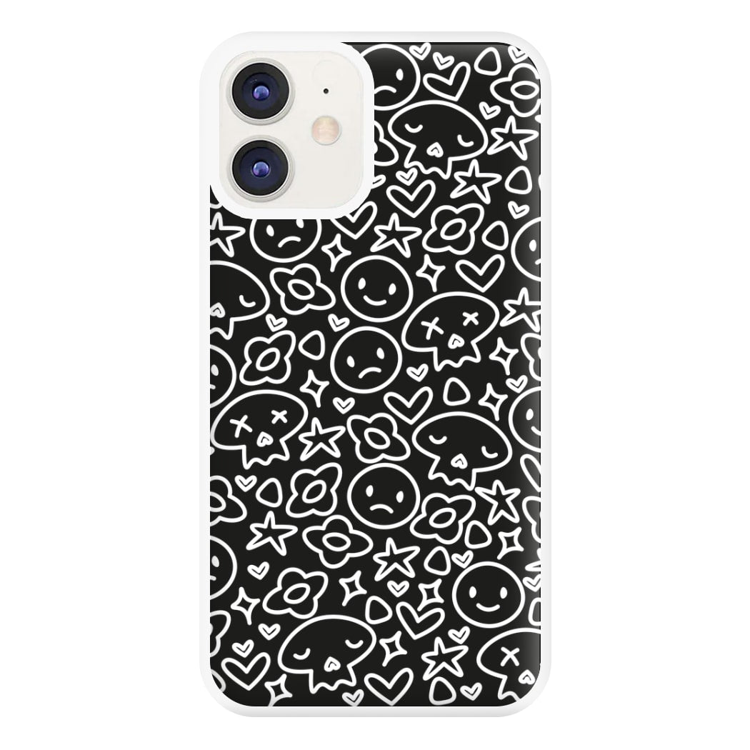 Black Skulls - Skate Aesthetic  Phone Case for iPhone 11