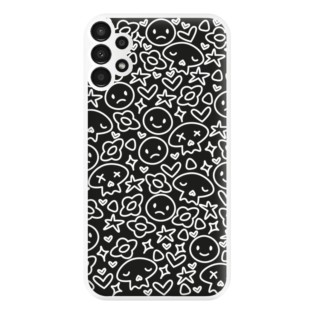 Black Skulls - Skate Aesthetic  Phone Case for Galaxy A13