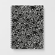 Black Skulls - Skate Aesthetic  Notebook 1