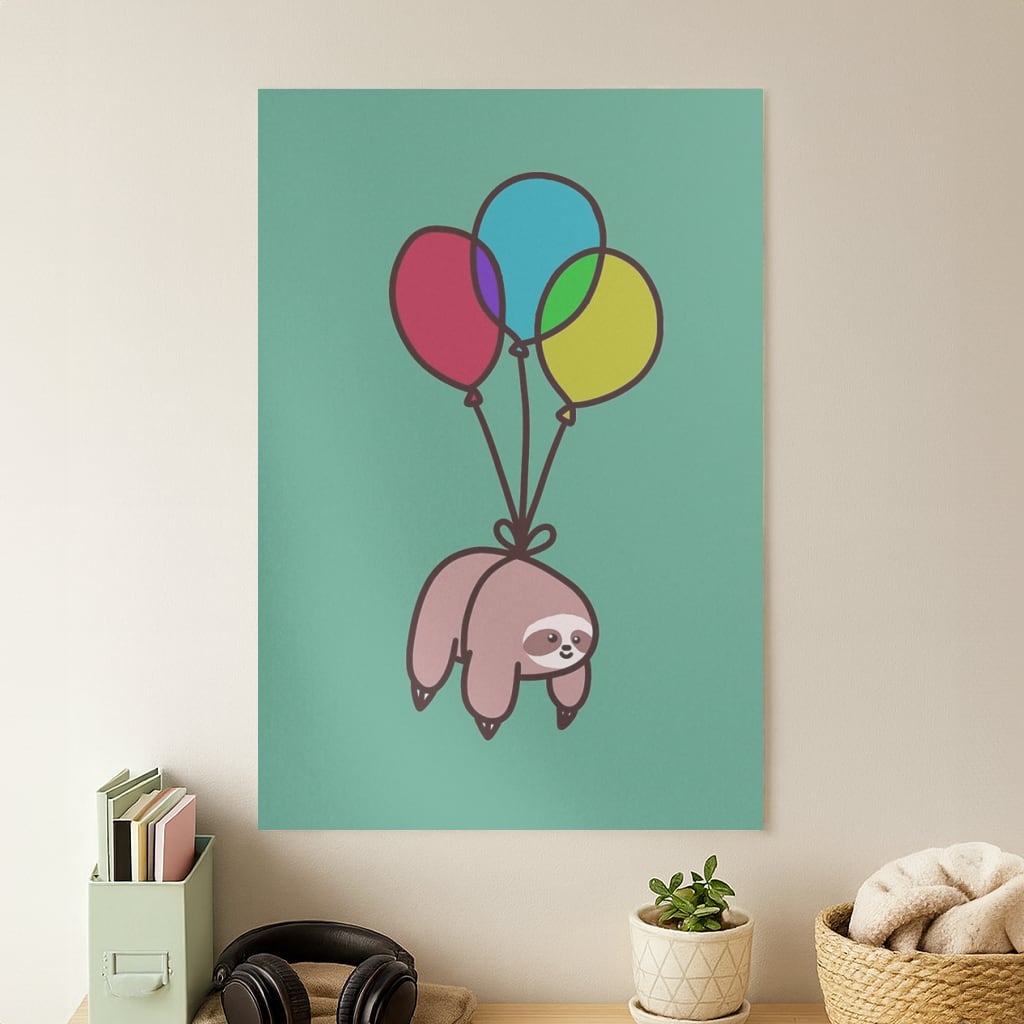 Balloon Sloth Poster