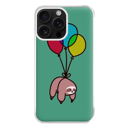 Balloon Sloth Phone Case for iPhone 16 Pro Max