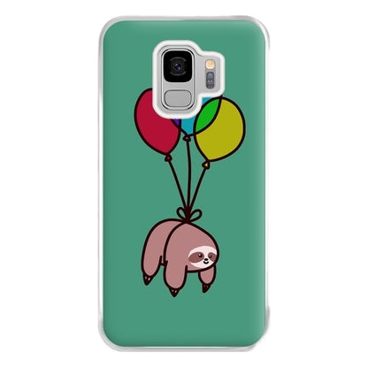 Balloon Sloth Phone Case for Galaxy S9 Plus