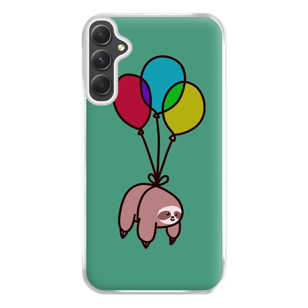 Balloon Sloth Phone Case for Galaxy A34