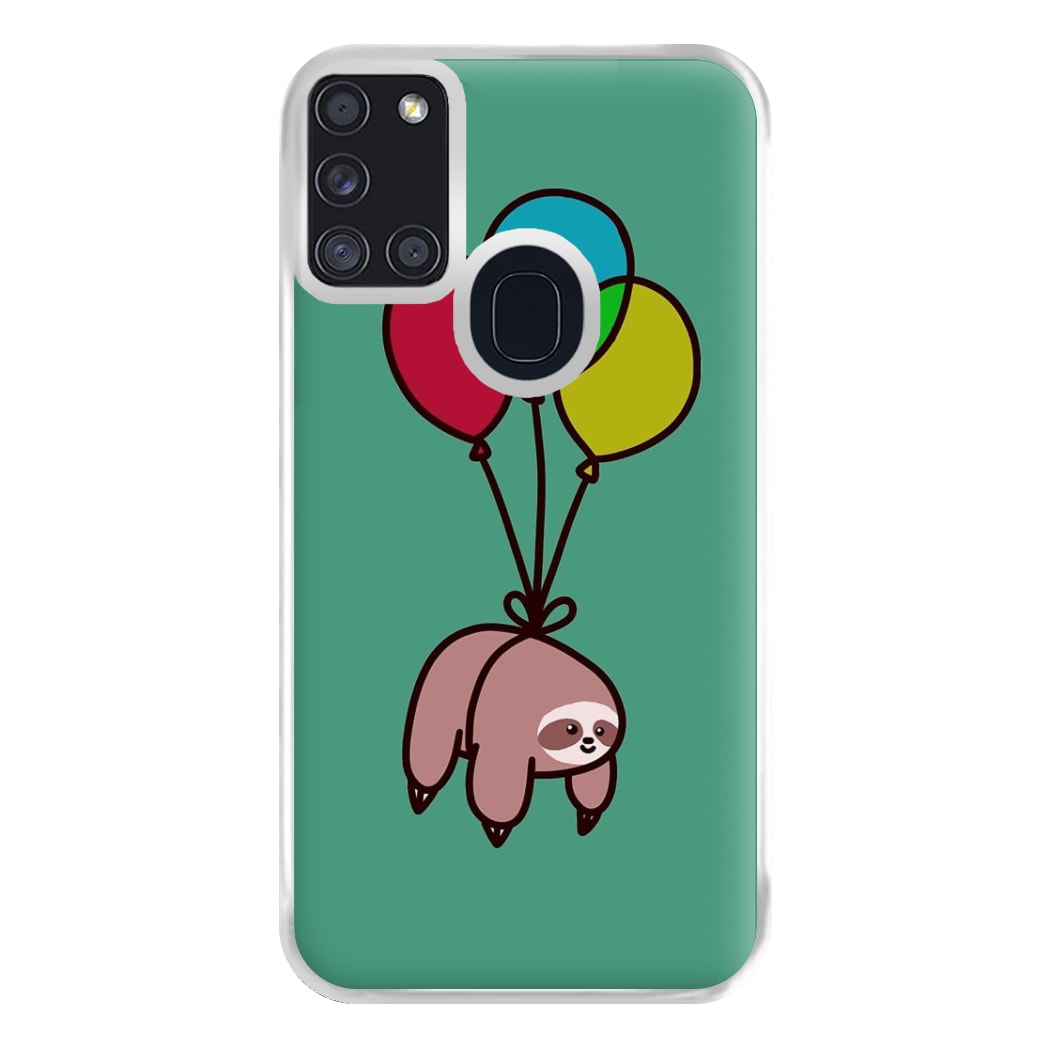 Balloon Sloth Phone Case for Galaxy A21s