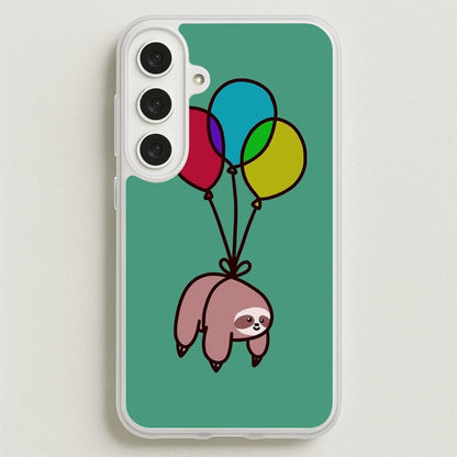 Balloon Sloth Phone Case for Galaxy S25FE