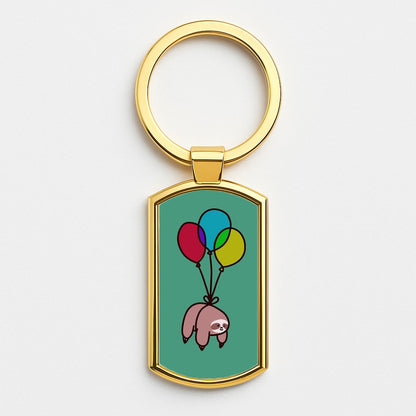 Balloon Sloth Gold Keyring