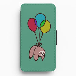 Balloon Sloth Flip Wallet Phone Case